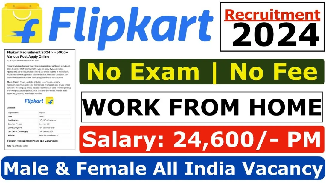 Flipkart Work From Home Jobs 2024